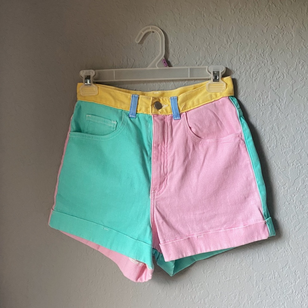 American Apparel Color Block Shorts